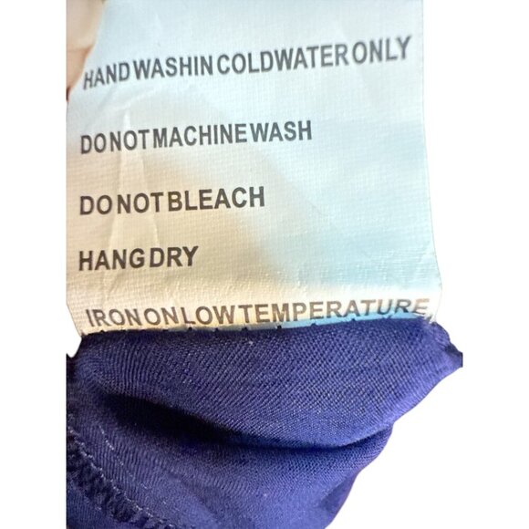 Solitaire Top Tunic Women M Blue Floral Boho Relaxed Embroidered Button NWT - Picture 7 of 8